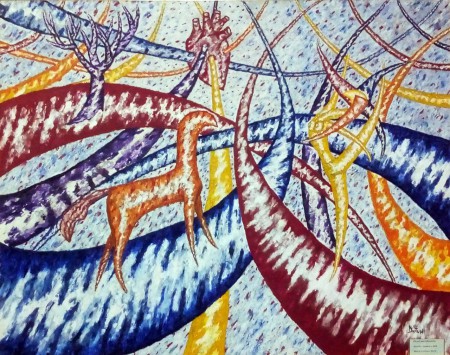 Sinfonia Arabesca. Olio su pannello 74x94. 2010